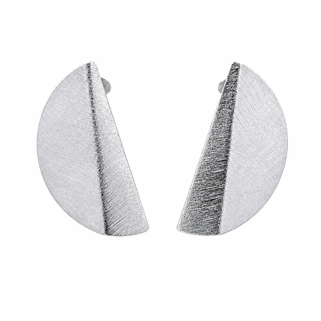 [MF019R] Lucia Big Earrings Rodium Plated