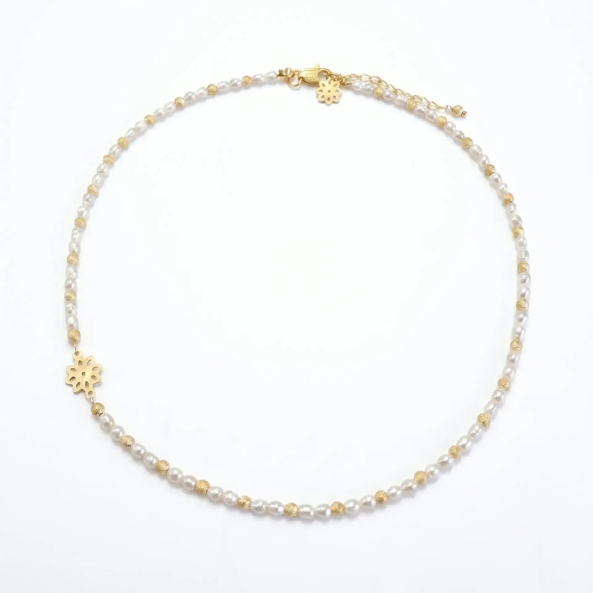 [CH017GD] Cloe Pearls Choker (Gold Plated, Pearls and stones degrade)