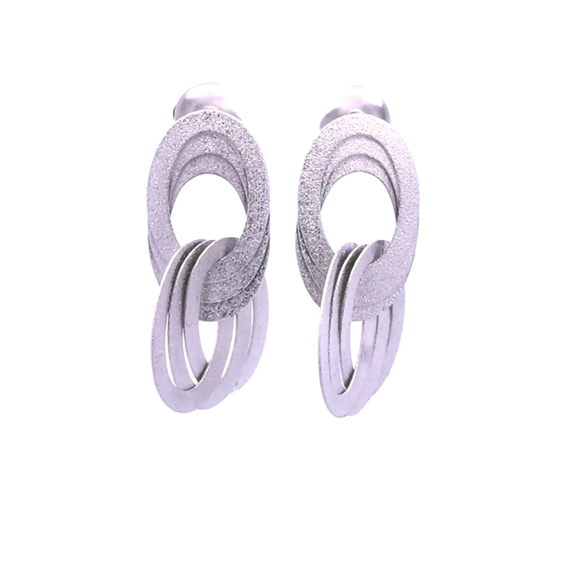 Leonora Earrings Rhodium Plated