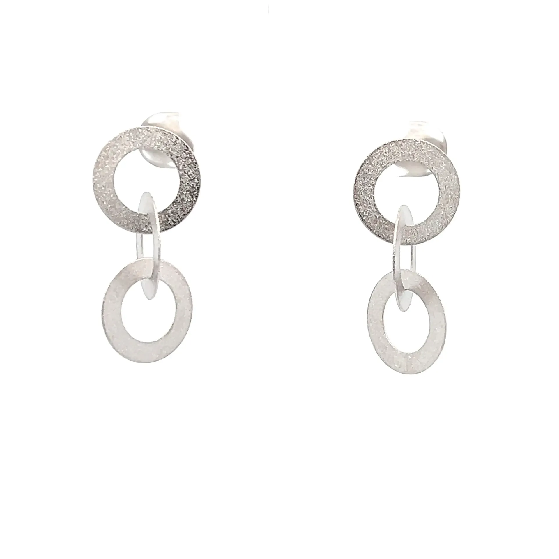 [OF026R] Lisa Earrings Rhodium Plated