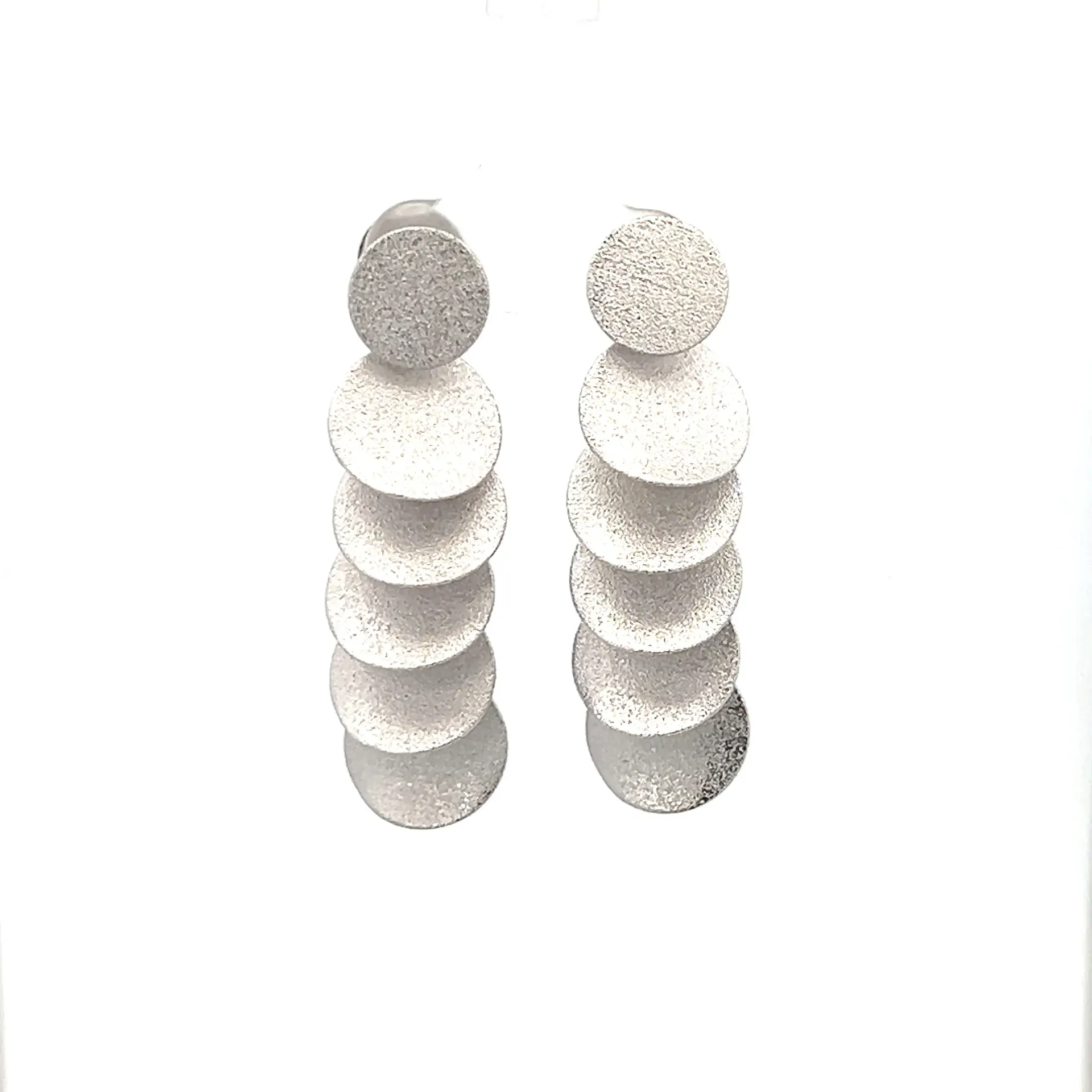 Luna Earrings Rhodium Plated