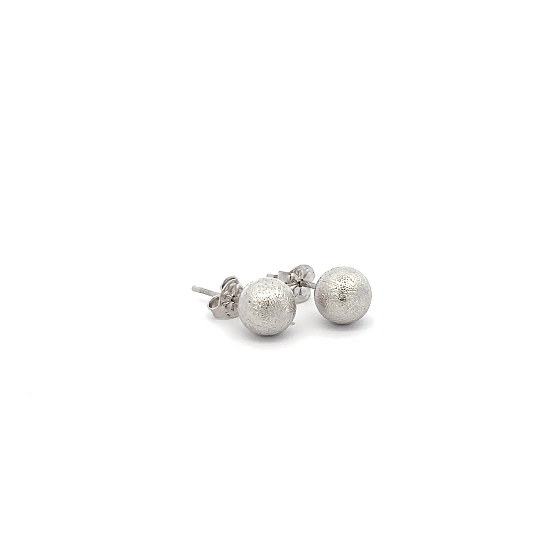 [MF010R] Pearls Mini Earrings Rhodium Plated