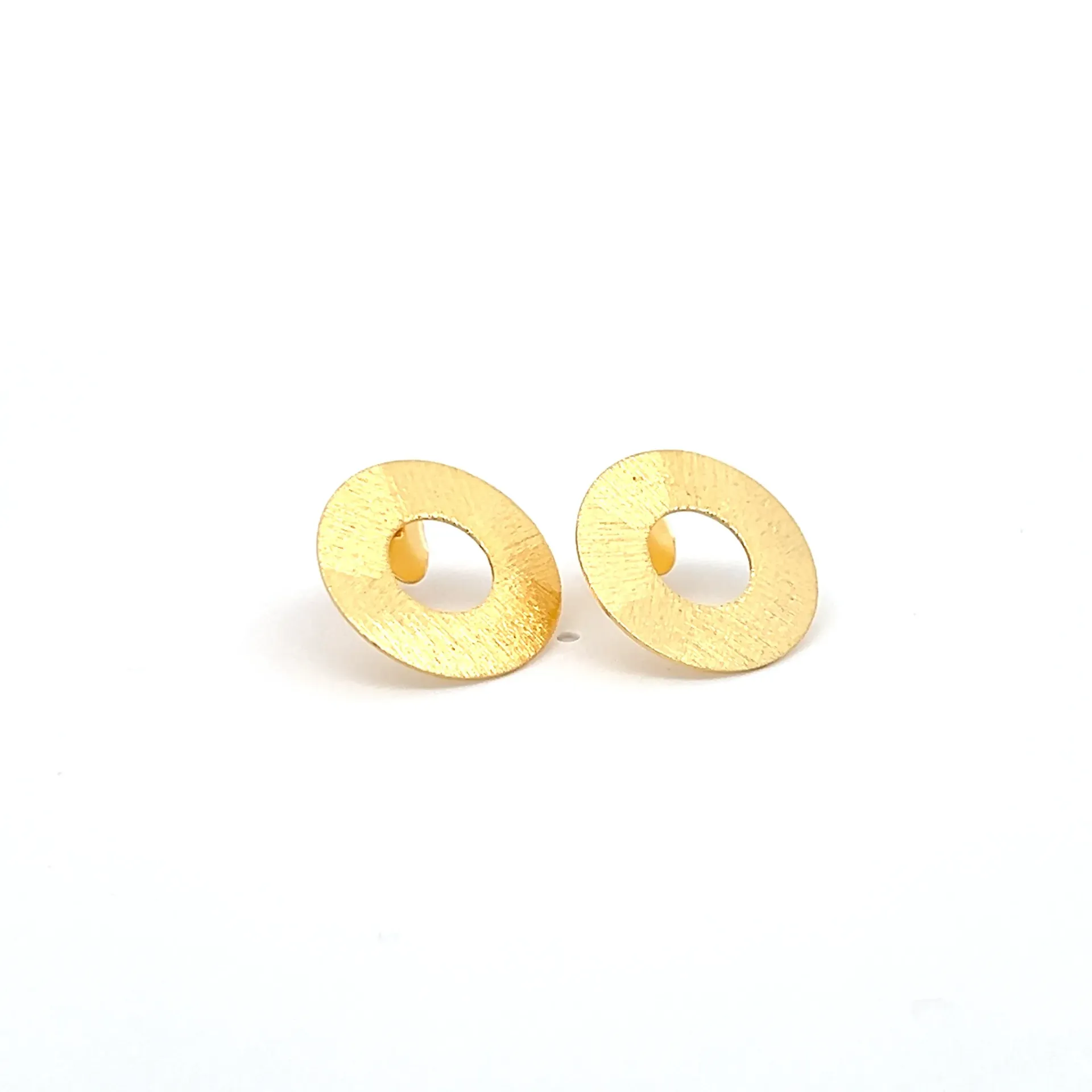 Donut Mini Earrings Gold Plated