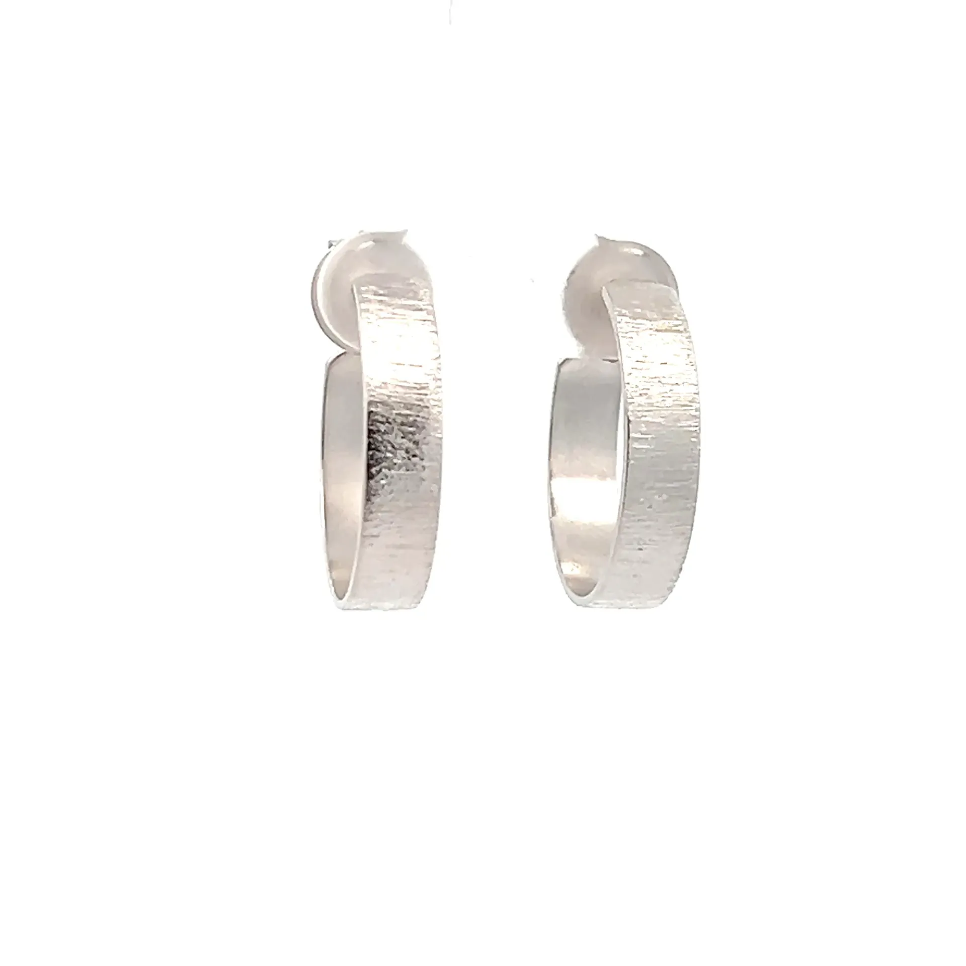 Hoops Medium Rodium Plated
