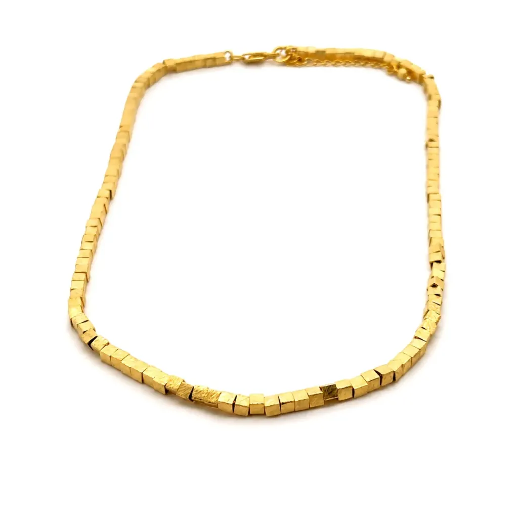 [CF016G] Collana Tubo Q (Placcato Oro)